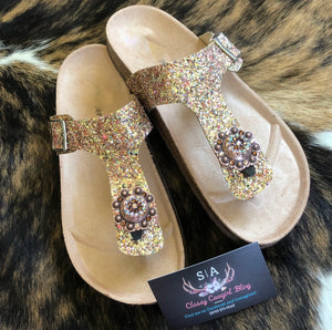 Adult Glitter Sandals