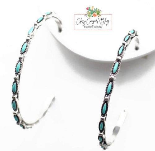 Turquoise Hoop Earrings