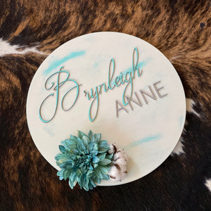 Custom Round Name Signs
