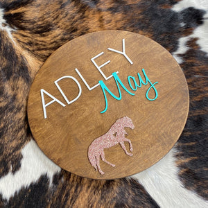 Custom Round Name Signs