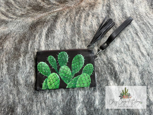 Hand Painted Cactus Clutch
