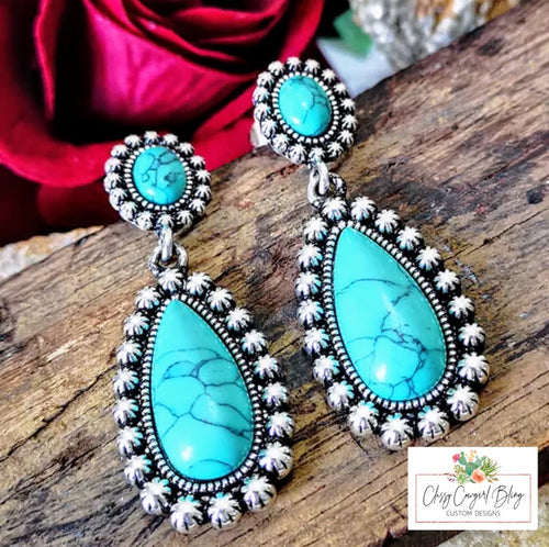 Turquoise Teardrop Earrings