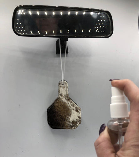 Custom Leather Ear Tag Car Freshies