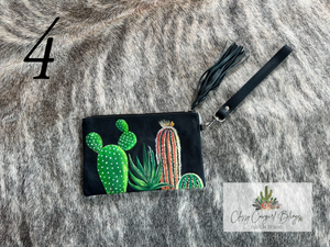 Hand Painted Cactus Clutch