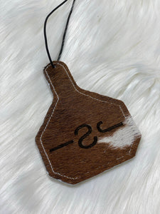 Custom Leather Ear Tag Car Freshies