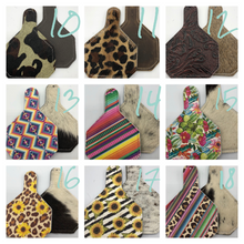 Load image into Gallery viewer, Custom Leather Ear Tag Car Freshies