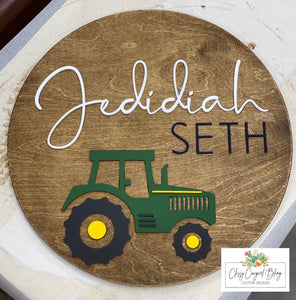 Custom Round Name Signs