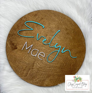 Custom Round Name Signs