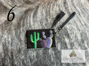 Hand Painted Cactus Clutch